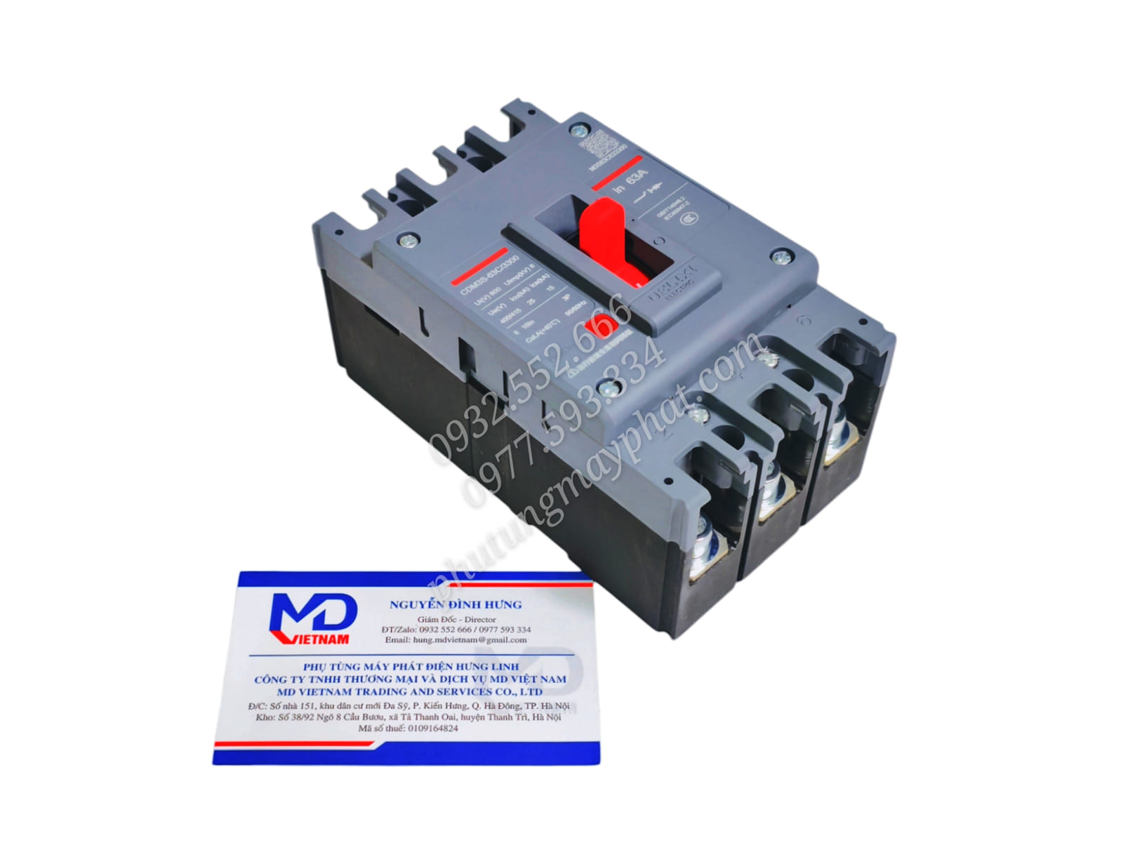 MCCB DELIXI CDM3S-63C/3300 63A/3P