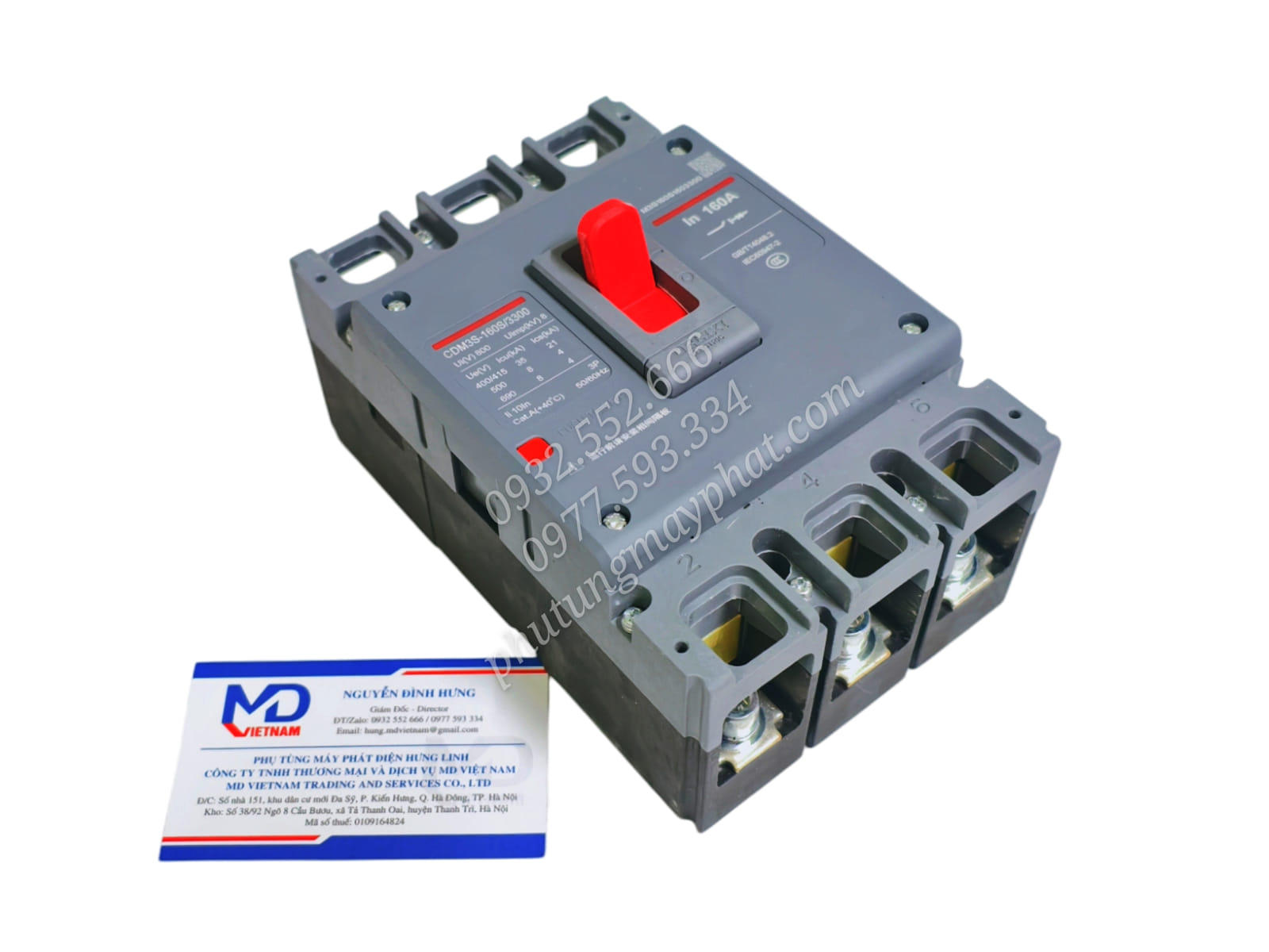MCCB DELIXI CDM3S-160S/3300 160A/3P