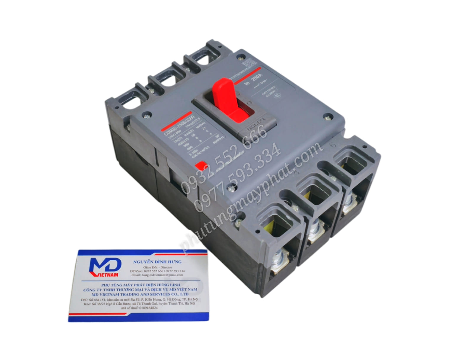 MCCB DELIXI CDM3S-250S/3300 250A/3P
