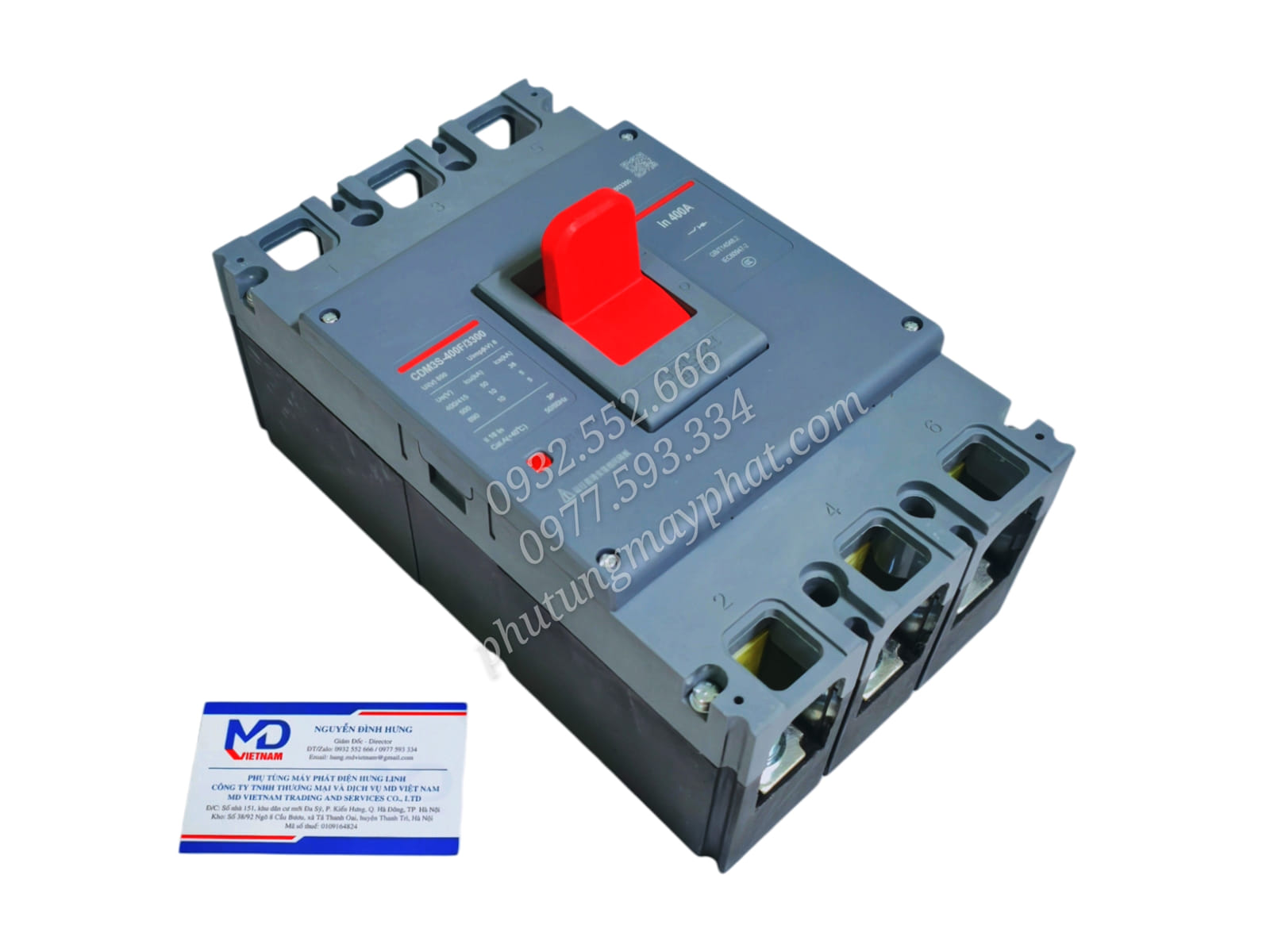 MCCB DELIXI CDM3S-400F/3300 350A/3P